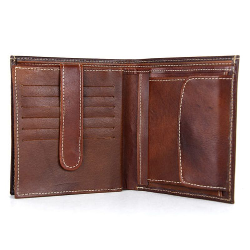 Luxusná kožená peňaženka č.8333/1 v Cigaro farbe, ručne tamponovaná