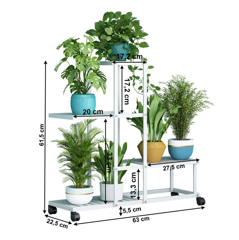 Viacúčelový regál, 63cm, biely, MAVERO