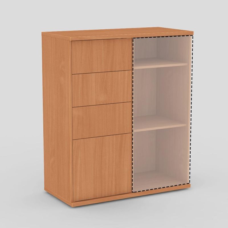 Skrinka kombinovaná REA ALBERTA 02A, 1xposuvné dvierka, dub canyon