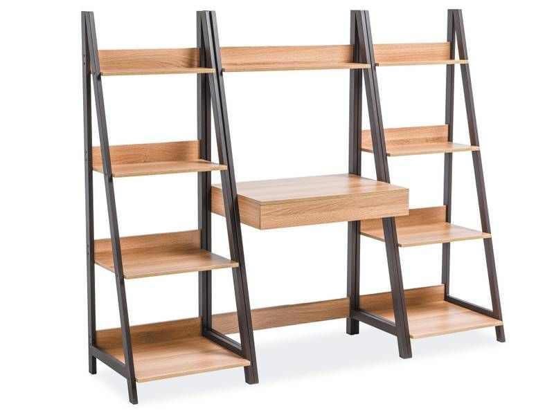 Regál, 52cm, dub, tmavo hnedý, Signal, MATIS A