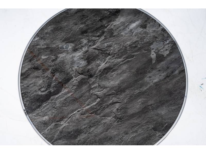 Konferenčný stolík, 80x80cm, chróm, efekt mramoru, Signal, IBIZA B