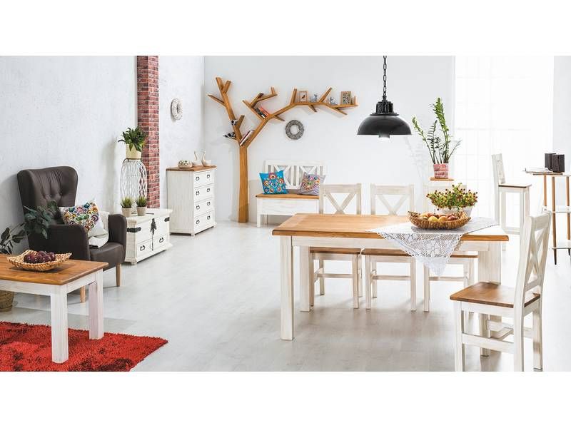 Konferenčný stolík, 120x60cm, dub medový, sosna patyna, Signal, POPRAD