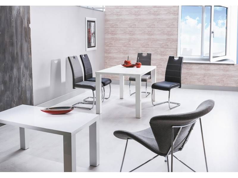 Jedálenský stôl, 120x80cm, MDF, biely, Signal, MONTEGO 120