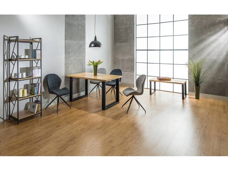 Jedálenský stôl, 120x80cm, masiv, dub, čierny, Signal, UMBERTO LITY 120