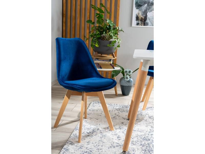 Jedálenská stolička, granátová látka, nohy buk, Signal, DIOR VELVET