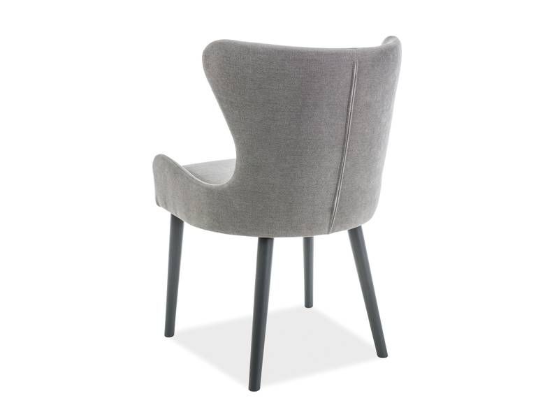 Jedálenská stolička, sivá látka, nohy kov grafit, Signal, PASSO