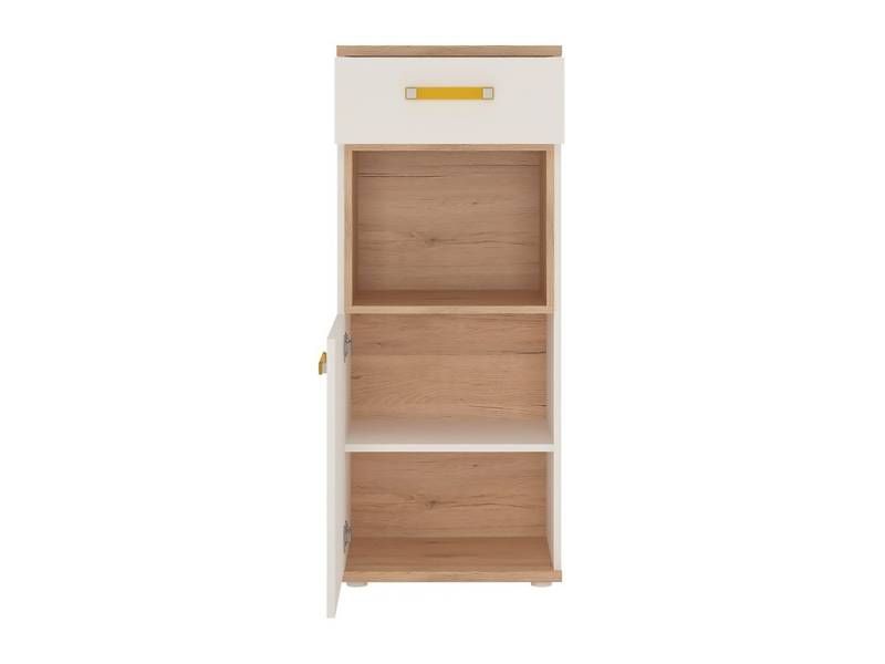 Komoda, 48cm, kombinovaná, alpská biela, san remo, AMAZON TYP 33