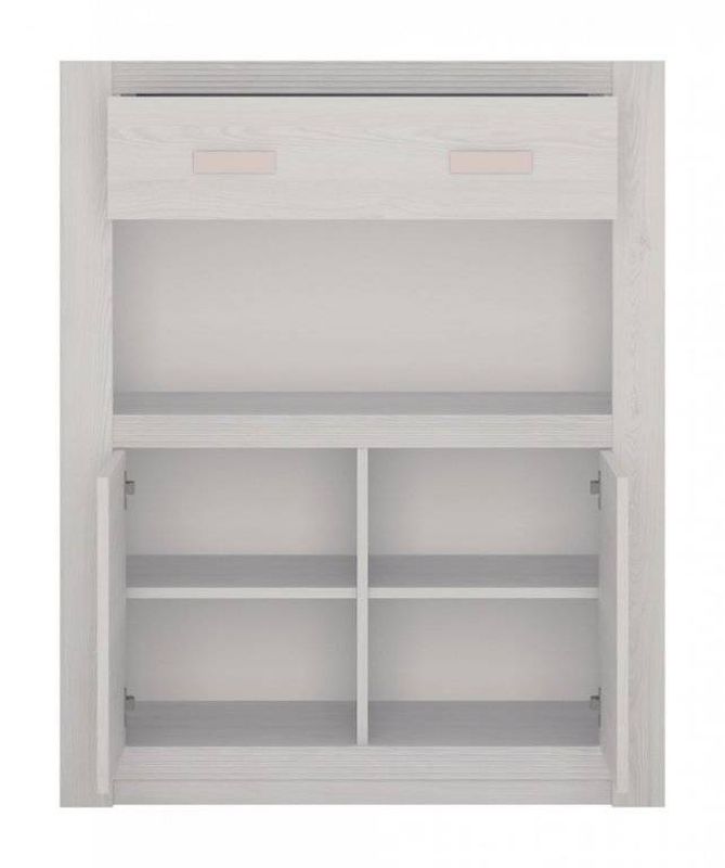 Komoda, 91cm, kombinovaná, dub craft, ružová, NORVIK LLOK02