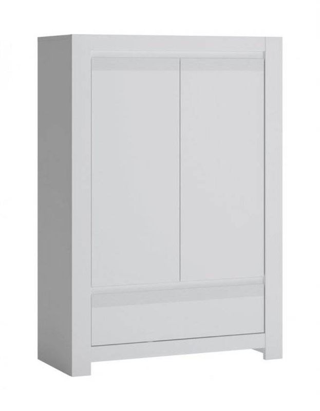 Komoda, 92cm, kombinovaná, biela alpin supermat, BODEN NVIK03