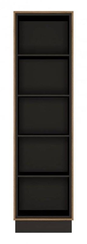 Regál, 56cm, dub catania, čierna perla, BROLO BROR02