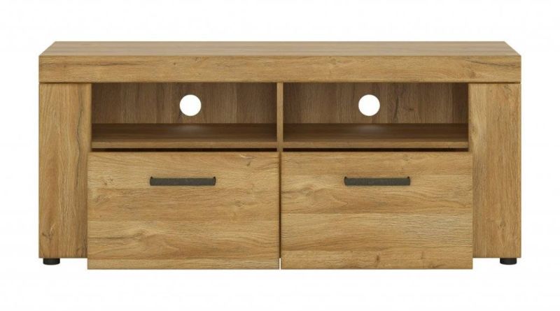 Televízny stolík, 128cm, dub grandson, EXT HALEN CNAF01