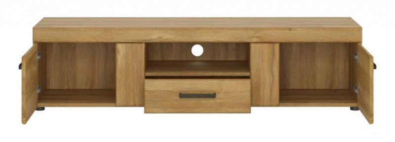 Televízny stolík, 157cm, dub grandson, EXT HALEN CNAF02