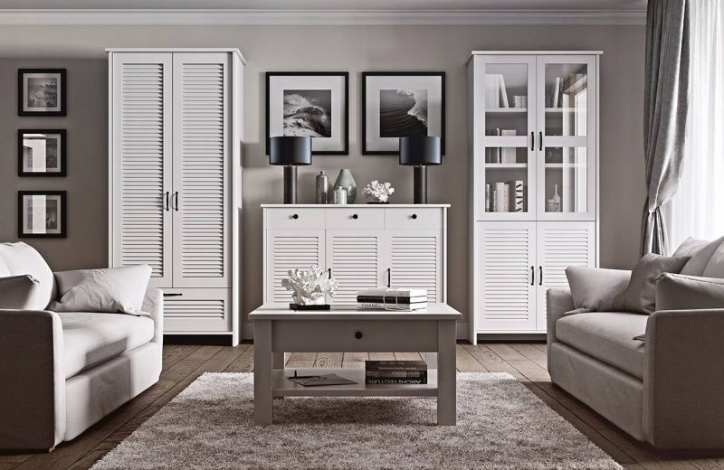 Komoda, 168cm, 2-dverová, biela, ORIENT K2D