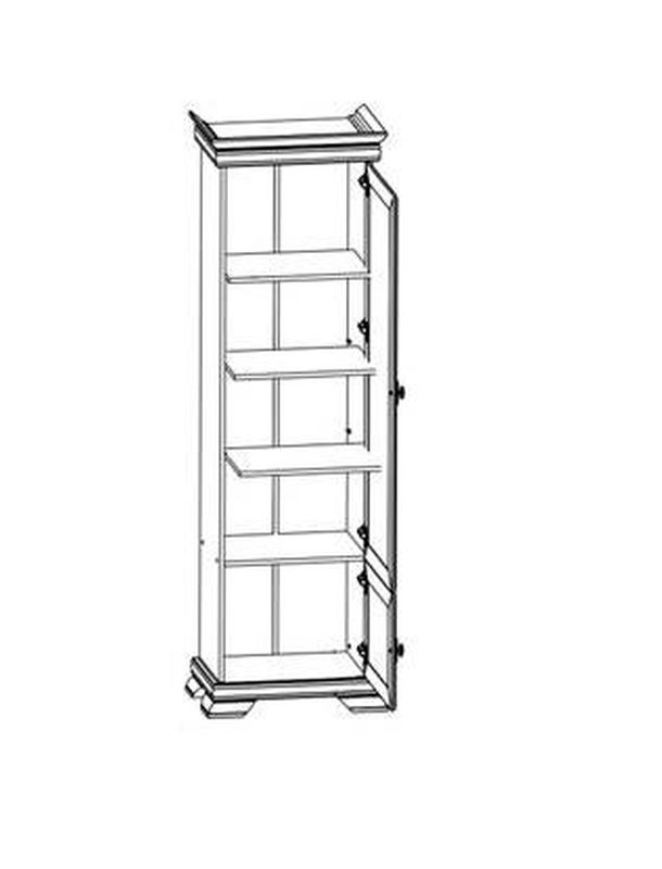 Skriňa, 58cm, policová, sosna andersen, KORA KRD1