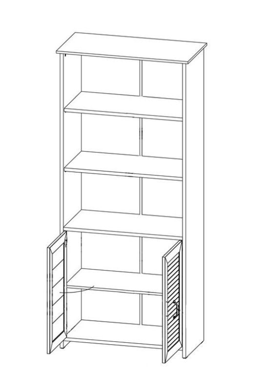 Regál, 88cm, biely, ORIENT W2D