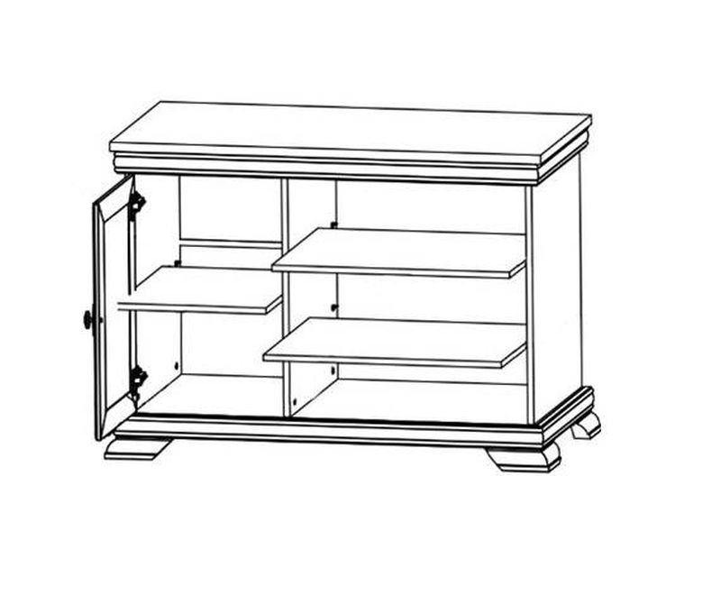 Televízny stolík, 108cm, samoa king, KORA KRT