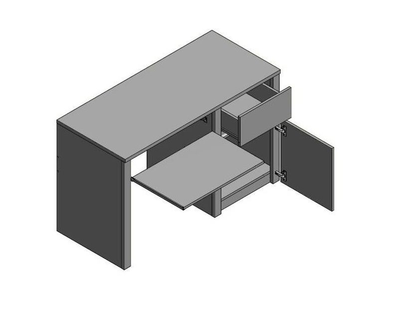 Písací stôl, 120x53cm, lefkas ciemny, MONTANA B1