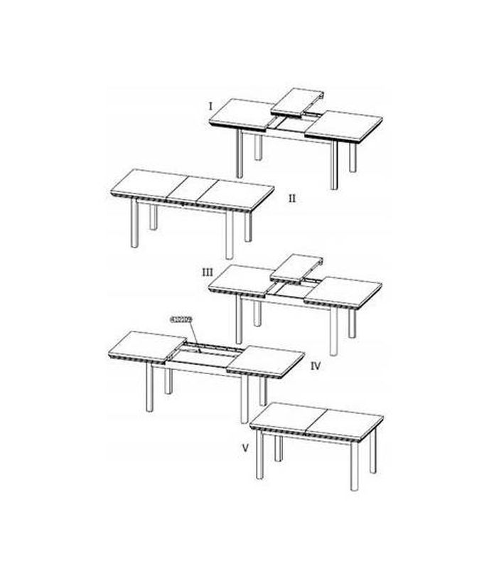 Jedálenský stôl, 160x90cm, rozkladací, MDF, sosna andersen, dub divoký, ROYAL ST