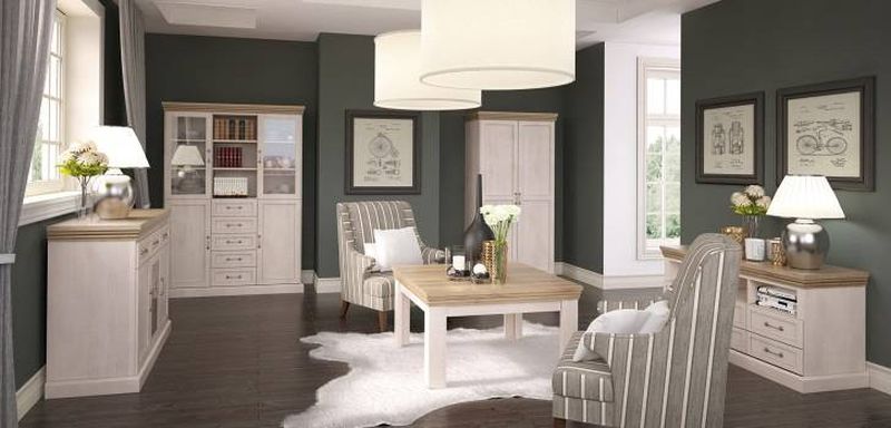 Zrkadlo na stenu, 120x80cm, sosna nordická, dub divoký, ROYAL LS