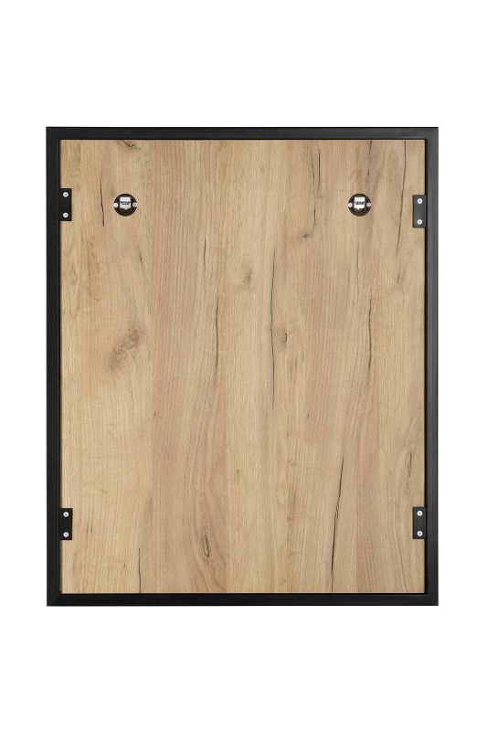 Zrkadlo do kúpeľne, 60cm, čierne, BROOKLYN 840