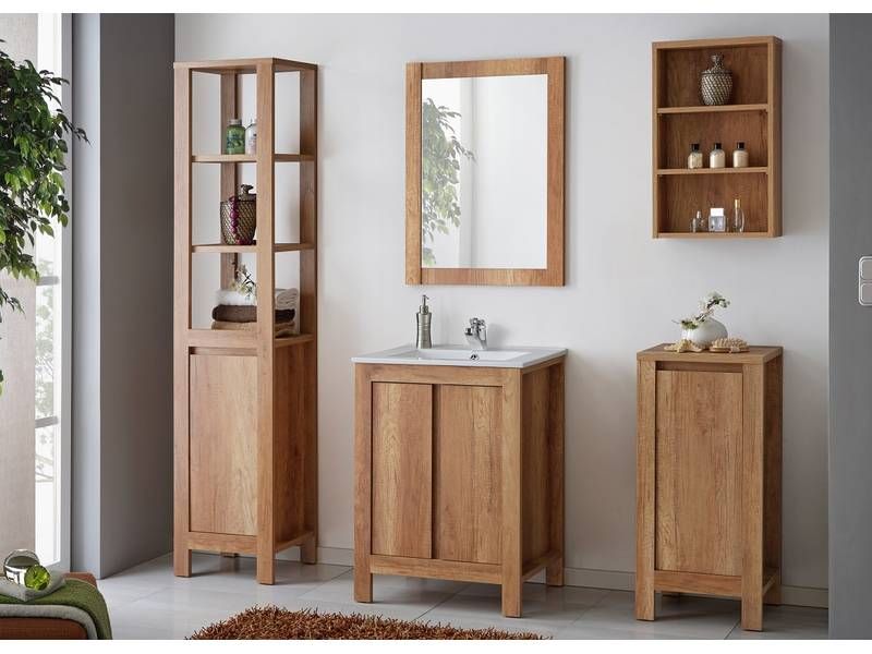 Zrkadlo do kúpeľne, 80cm, dub country, CLASSIC OAK 841