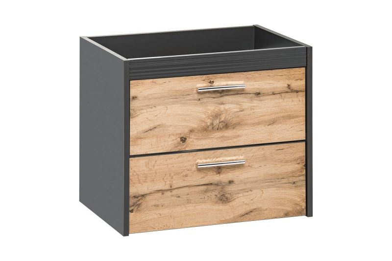 Skrinka pod umývadlo, 60cm, dub wotan, antracit, IBIZA ANTRACIT 820