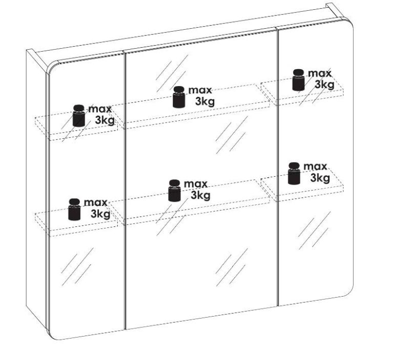 Skrinka so zrkadlom, 80cm, dub craft zlatý, ARUBA 843