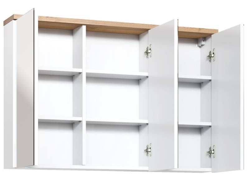 Skrinka so zrkadlom, 100cm, biela, BALI WHITE 845