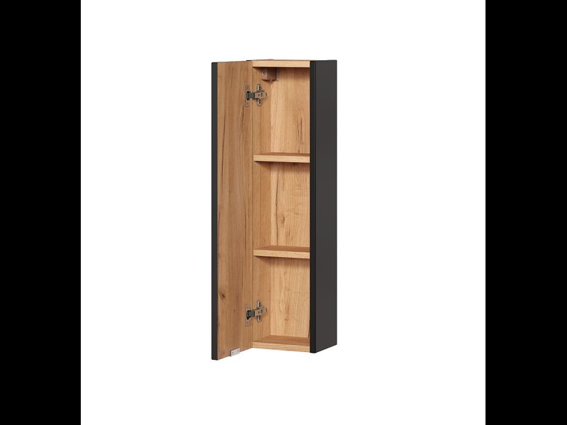 Skrinka do kúpeľne, 20cm, dub craft, čierna, CAPRI COSMOS 830