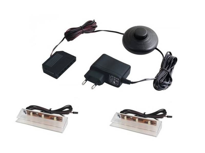 Osvetlenie Cama 2 LED klips nalepovacie červené