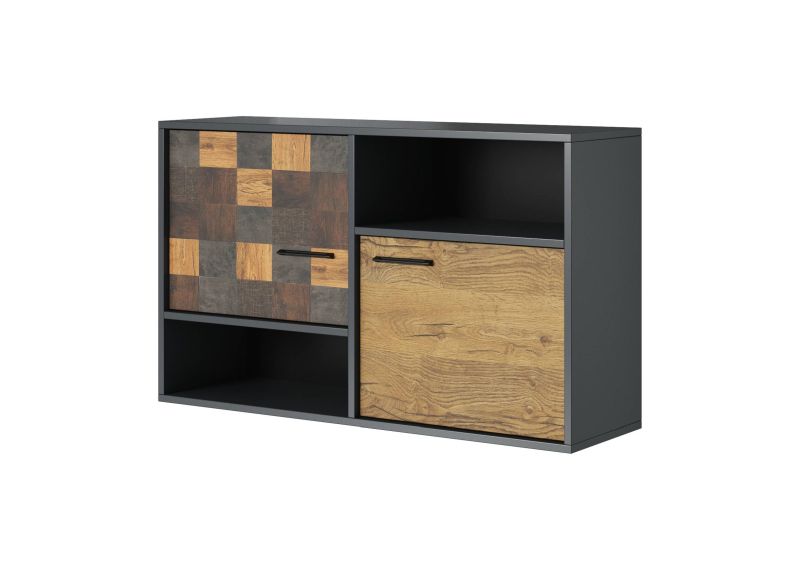 Komoda, 100cm, antracyt, dunkel, aquare dance dark, SOUL 2D