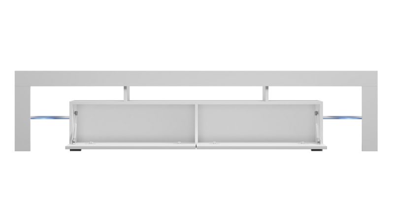 Televízny stolík, 200cm, biely, SOLO