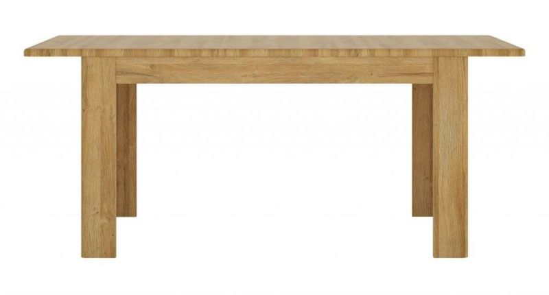 Jedálenský stôl, 160x90cm, rozkladací, MDF, dub grandson, HALEN CNAT01