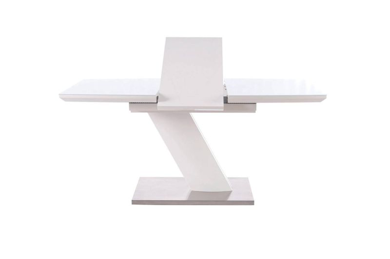 Jedálenský stôl, 120x80cm, rozkladací, MDF, biely, Signal, TORONTO