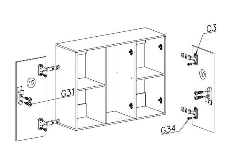 Závesná komoda, 120cm, čierna, dub wotan, VIGO