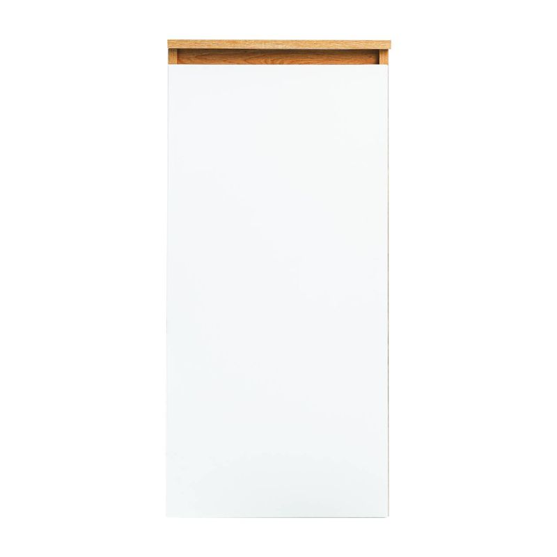 Skrinka s košom na bielizeň, 40cm, dub , biela, MONAKO OAK WHITE 811