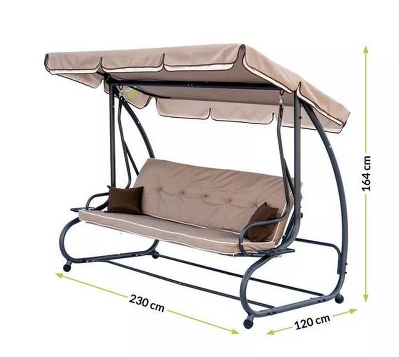 Záhradná hojdačka, cappucino, MRP BERENIKA