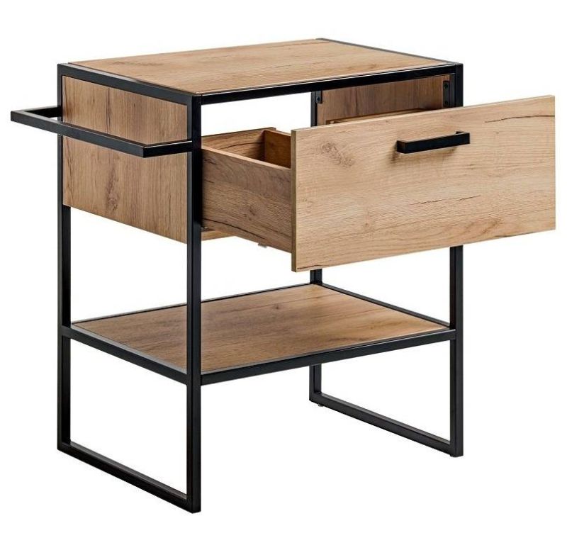 Skrinka do kúpeľne, 70cm, dub craft zlatý, čierna, BROOKLYN 825