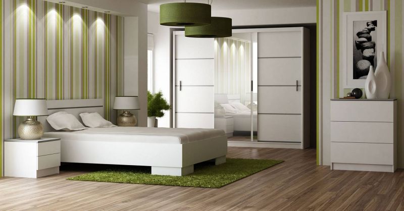 Skriňa, 150cm, kombinovaná, biela, VISTA 150