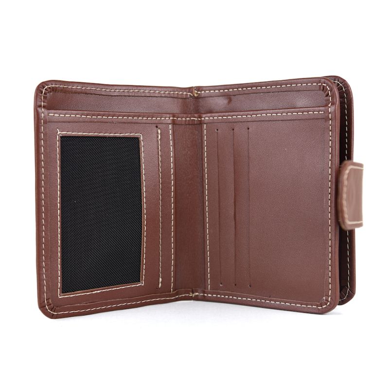 Módna kožená malá dámska peňaženka č.8504, hnedá farba