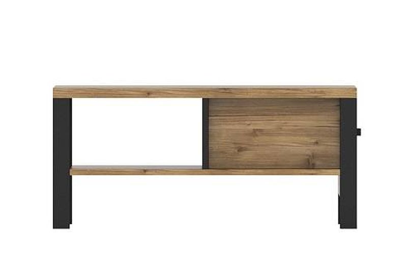 Konferenčný stolík, 90x56cm, appenzeller fichte, čierny, HELVETIA OLIN 99