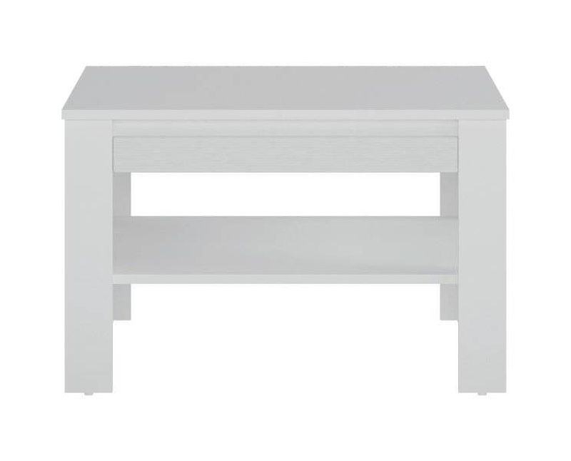 Konferenčný stolík, 75x75cm, biely alpin supermat, EXT BODEN NVIT01