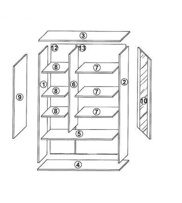 Vitrína, 80cm, biely mat, sivý lesk, SOHO S6