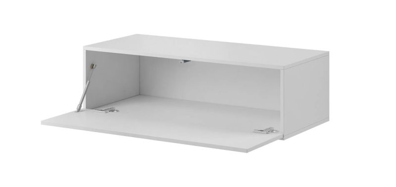 Televízny stolík, 100cm, biely, VIGO SLANT 100