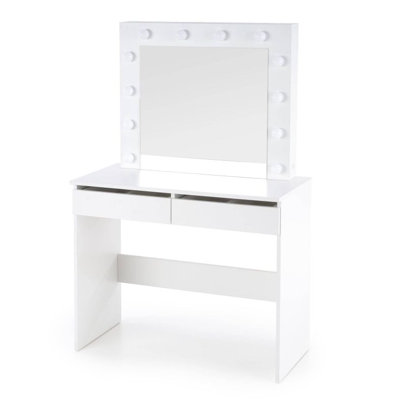 Toaletný stolík, 94cm, biely, HALMAR, HOLLYWOOD