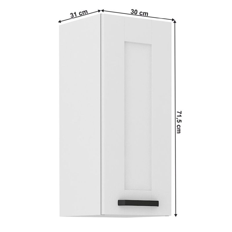 Horná skrinka, 30cm, biela, LULA 30 G-72 1F