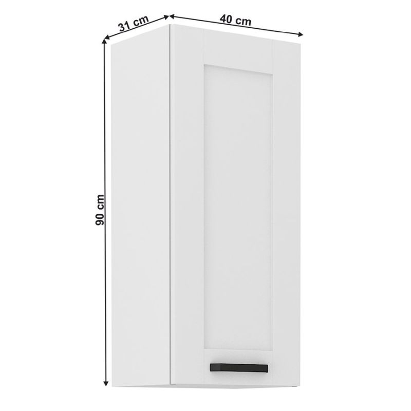 Horná skrinka, 40cm, biela, LULA 40 G-90 1F