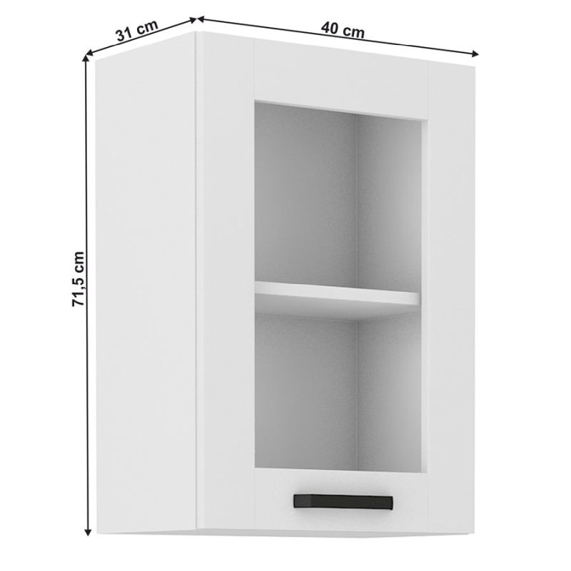 Horná skrinka, 40cm, biela, LULA 40 GS-72 1F