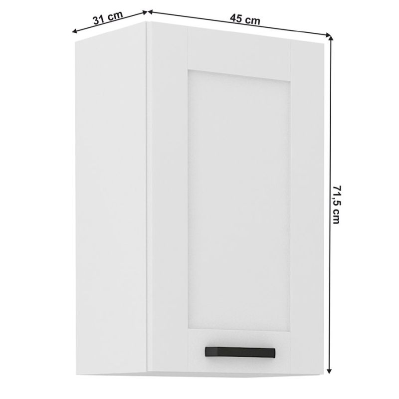 Horná skrinka, 45cm, biela, LULA 45 G-72 1F