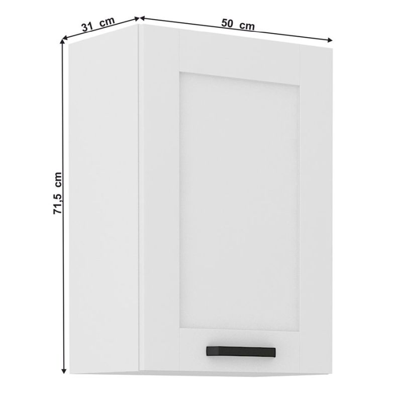 Horná skrinka, 50cm, biela, LULA 50 G-72 1F